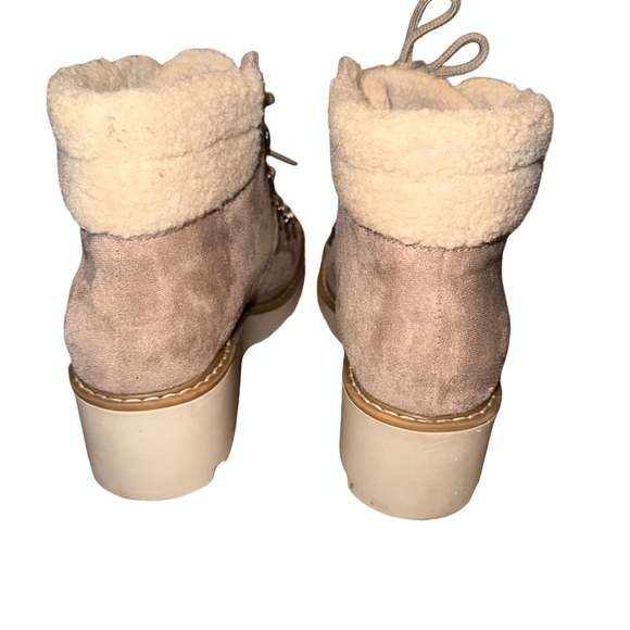 COMBAT BOOTS - Block heel- SHERPA - SIZE 10 - Picture 4 of 4